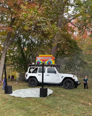 BoomBoxCar arriving beside its outdoor event space